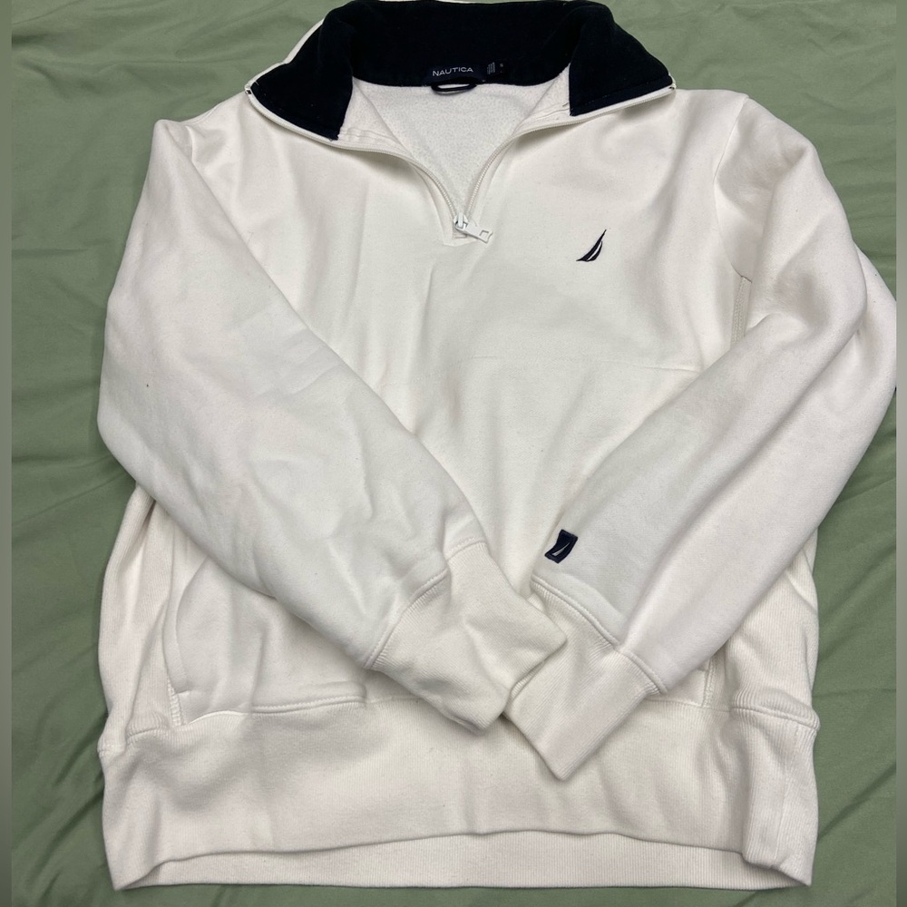 *SOLD*Womens Nautica Quarter Zip Sweater in White